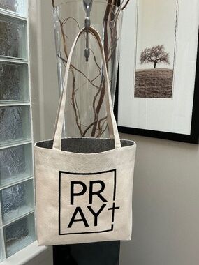 Tote Bag, Religious Spiritual Faith, Custom Made, Embroidered
